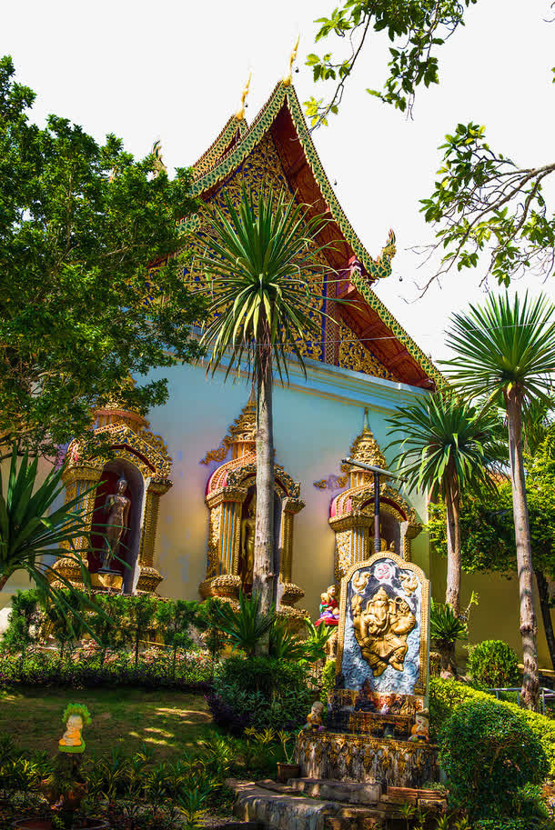 泰国清迈素帖寺风景免抠