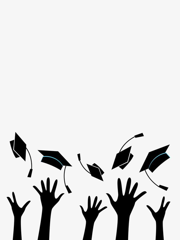 简约毕业季学生博士帽免抠