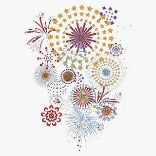 国庆烟花装饰素材免抠