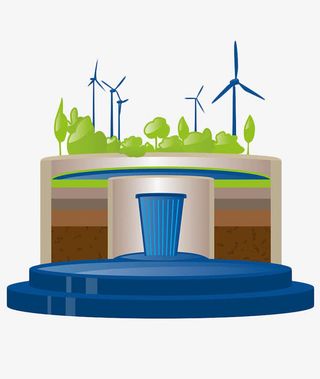 手绘矢量风能源免抠