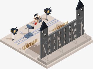 电影拍摄场景免抠