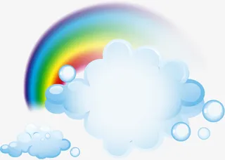 雨后彩虹免抠
