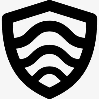 盾与弯曲的线条图标免抠