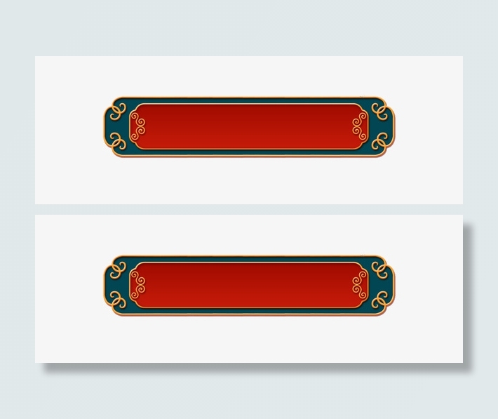 中国风新年装饰元素-标题框4免抠