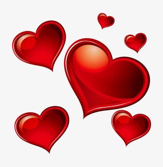 甜蜜爱情爱心矢量免抠