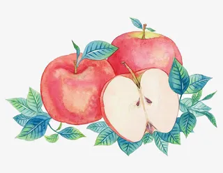 水彩苹果免抠