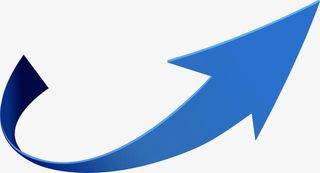 蓝色向上追求箭头免抠