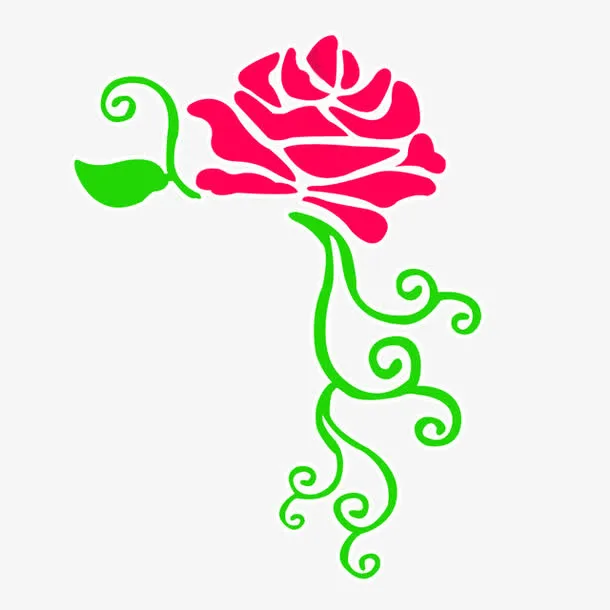 玫瑰花边免抠