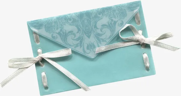 淡蓝色花纹底纹贺卡免抠