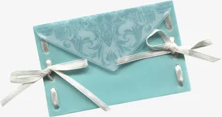 淡蓝色花纹底纹贺卡免抠