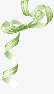 漂浮的绿色丝带免抠漂浮彩带元素 漂浮的绿色丝带免抠漂浮彩带元素
