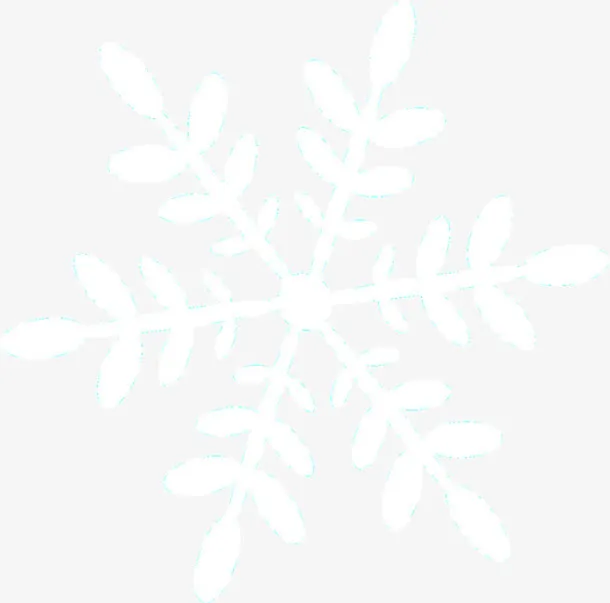 冬季白色雪花装饰花纹免抠
