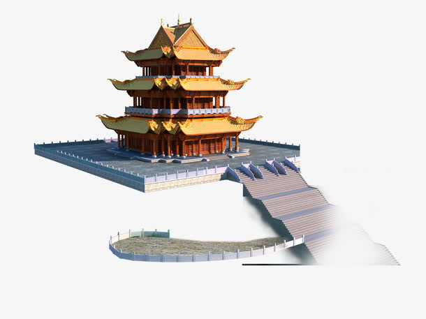 中国风四合院素材免抠