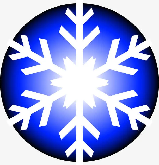 小清新白色雪花免抠