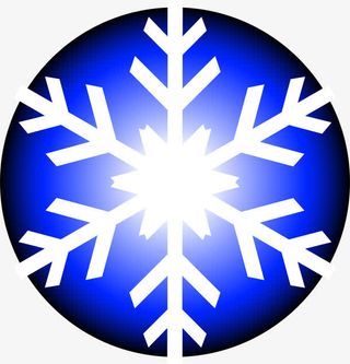 小清新白色雪花免抠