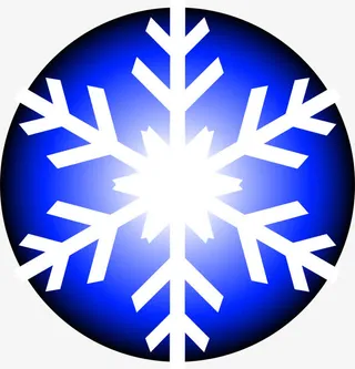 小清新白色雪花免抠