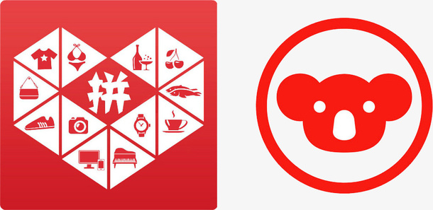 手机拼多多应用logo设计免抠标签元素