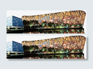 中国鸟巢建筑免抠