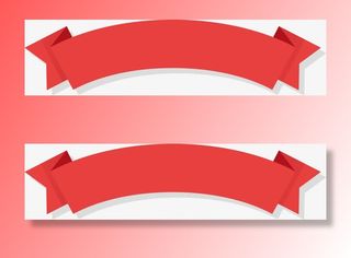 红色折叠彩带图片免抠漂浮彩带元素