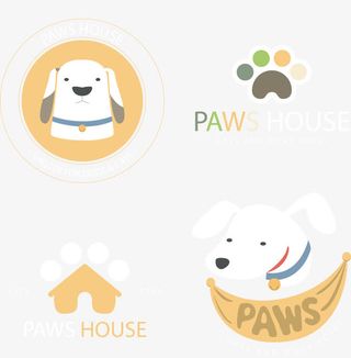 白色小狗矢量图免抠