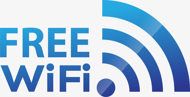 免费wifi蓝色信号格免抠
