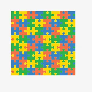 完整矢量卡通风格拼图免抠