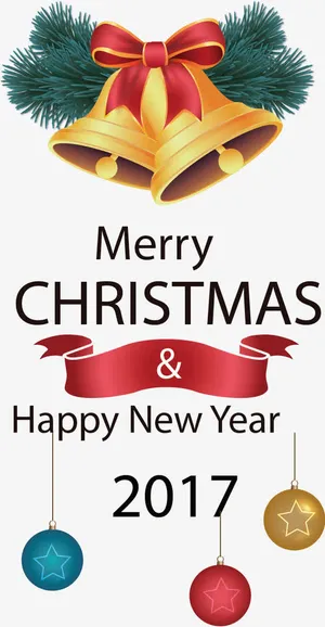 矢量手绘圣诞铃铛免抠