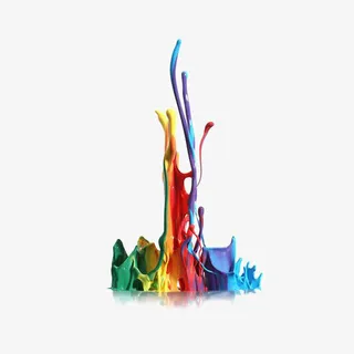 彩色油墨装饰免抠