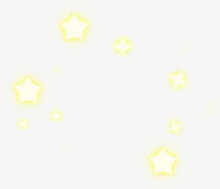 发光星星卡通黄色效果免抠