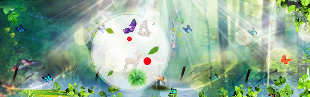 春天清新风景绿色海报背景高清