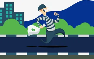 逃跑的犯人矢量免抠