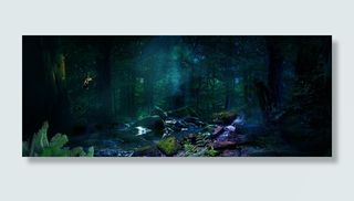 森林浪漫梦幻绿色淘宝海报背景高清