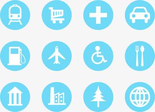 矢量图交通路牌免抠