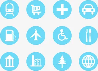 矢量图交通路牌免抠