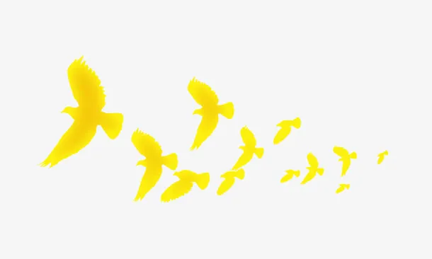 一群鸽子插画免抠