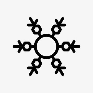 黑色圣诞节冬季雪花图标免抠