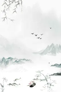 中国风山水水墨简约背景高清