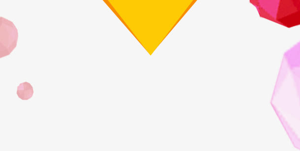 黄色三角红色边框免抠