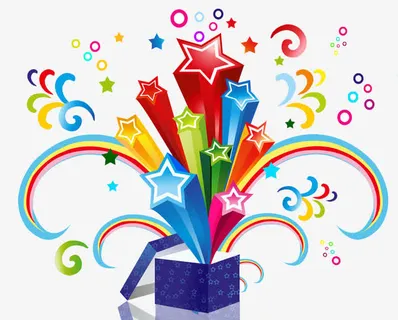 手绘开学季彩色星星免抠 手绘开学季彩色星星免抠