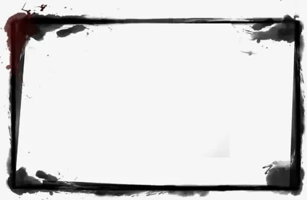 方形水墨方框免抠