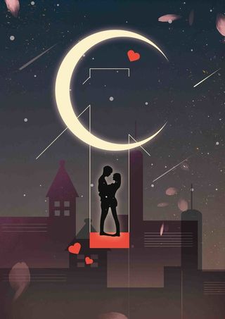 创意时尚浪漫七夕情人节海报背景高清