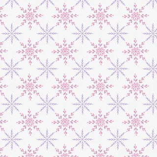 冬天多彩雪花装饰免抠