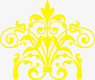黄色装饰免抠