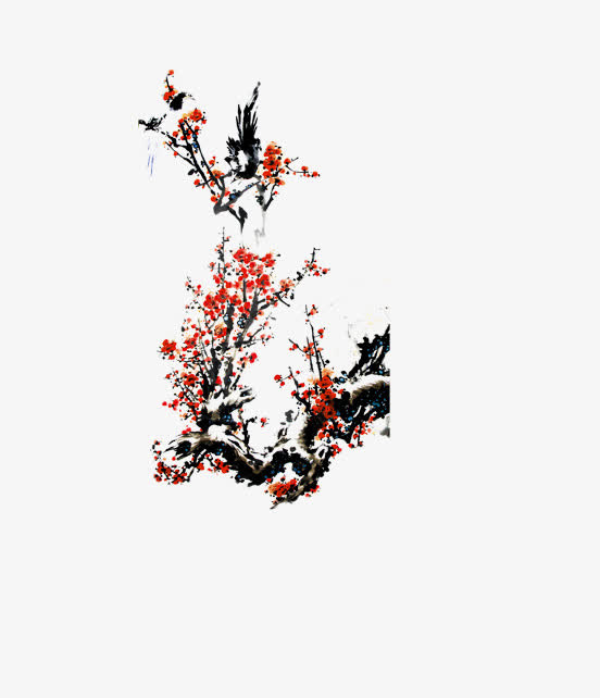 水墨梅花免抠