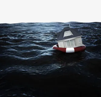 装饰画洪灾免抠