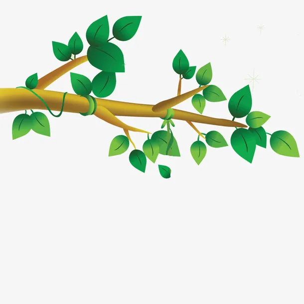 卡通装饰植物树枝设计免抠