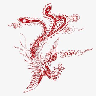 手绘凤凰素材2免抠