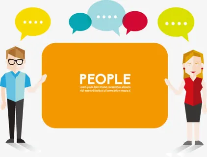 装饰扁平化数据分析员免抠