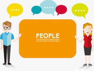 装饰扁平化数据分析员免抠