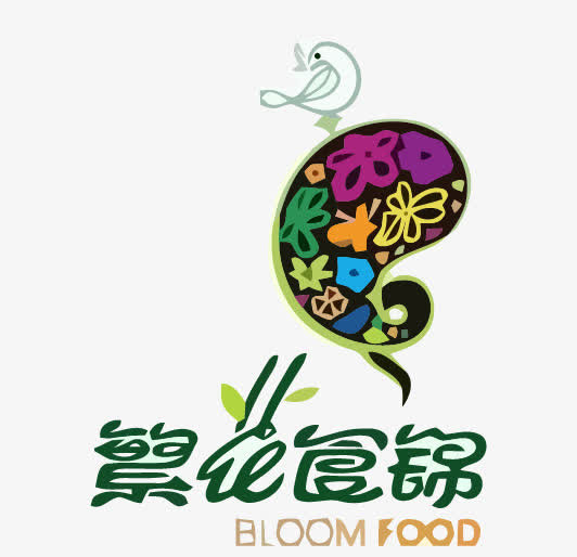 繁华食锦中国风LOGO矢量免抠